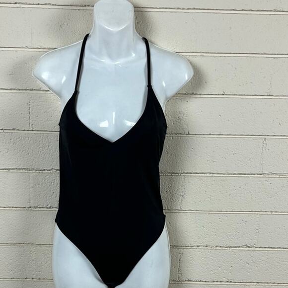PINK Victoria’s Secret Black One Piece Swimsuit size Small - Picture 1 of 7